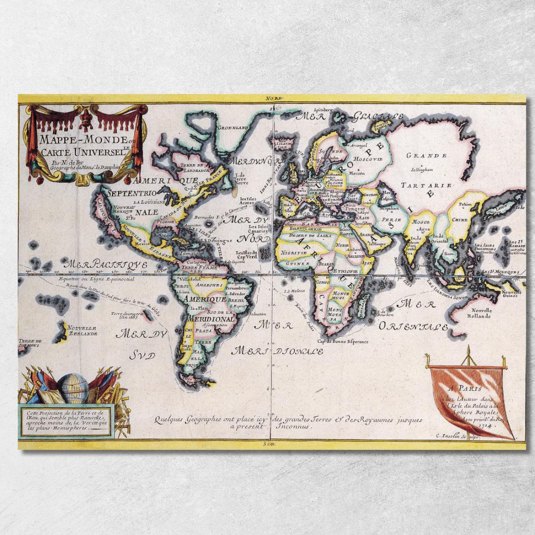 Quadro Mappa Del Mondo Storica Con Cornice Decorativa E Design Antico Europeo map36 quadro stampato su tela Quadro Mappa Del Mondo Storica Con Cornice Decorativa E Design Antico Europeo map36 quadro stampato su tela