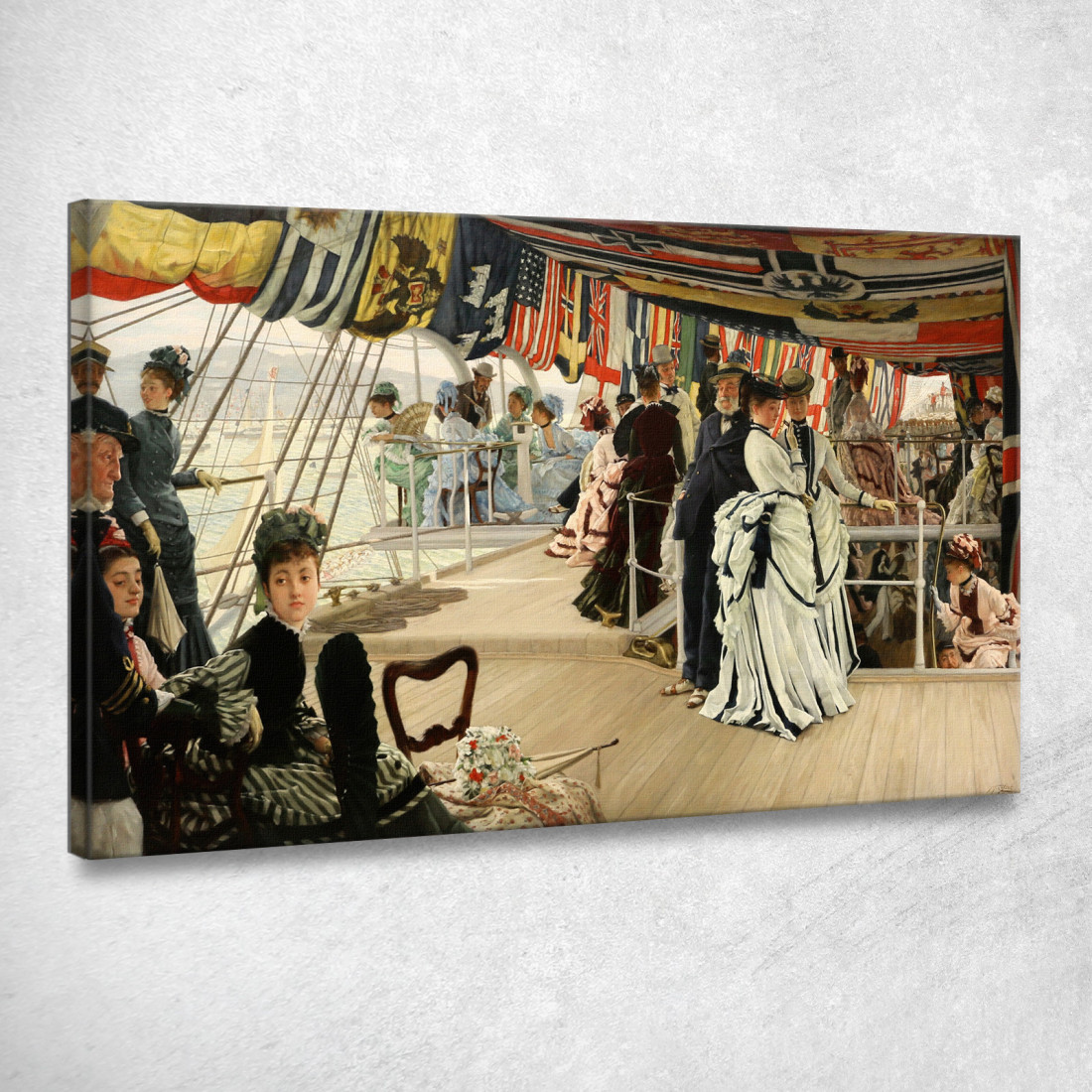 La Palla A Bordo James Tissot jts107 quadro stampato su tela La Palla A Bordo James Tissot jts107 quadro stampato su tela