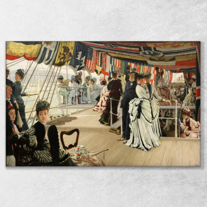 La Palla A Bordo James Tissot jts107 quadro stampato su tela