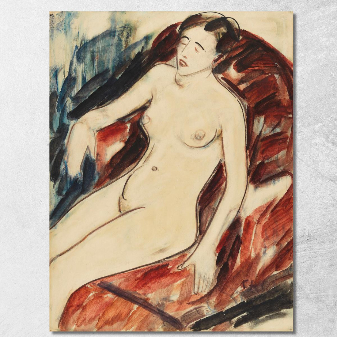Nudo Christian Rohlfs cro2 quadro stampato su tela Nudo Christian Rohlfs cro2 quadro stampato su tela