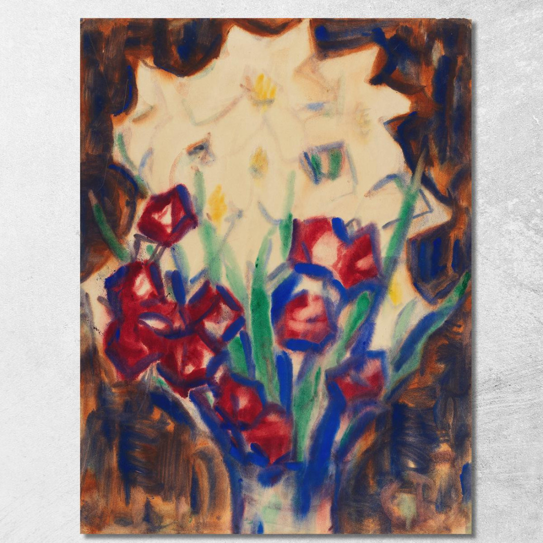 Natura Morta Con Fiori 2 Christian Rohlfs cro11 quadro stampato su tela Natura Morta Con Fiori 2 Christian Rohlfs cro11 quadro stampato su tela