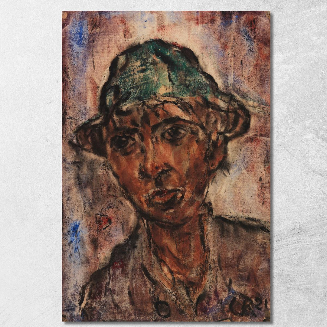 Ragazzo Con Cappello Christian Rohlfs cro15 quadro stampato su tela Ragazzo Con Cappello Christian Rohlfs cro15 quadro stampato su tela