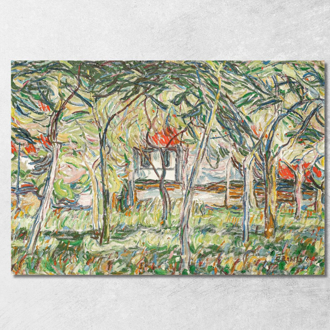 Giardino A Soest Christian Rohlfs cro30 quadro stampato su tela Giardino A Soest Christian Rohlfs cro30 quadro stampato su tela