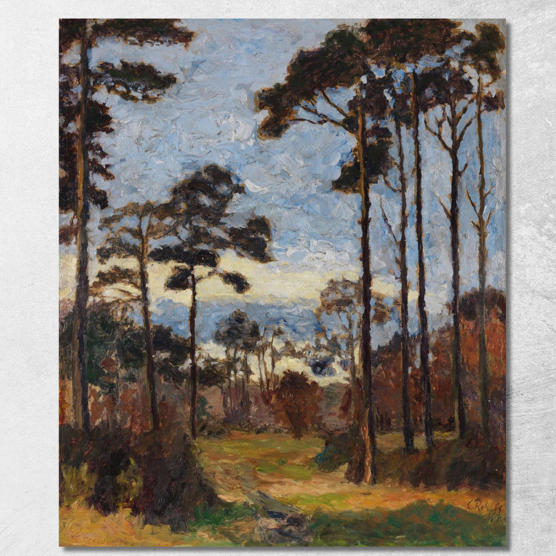 Pini Sull’Ettersberg Christian Rohlfs cro45 quadro stampato su tela Pini Sull’Ettersberg Christian Rohlfs cro45 quadro stampato su tela