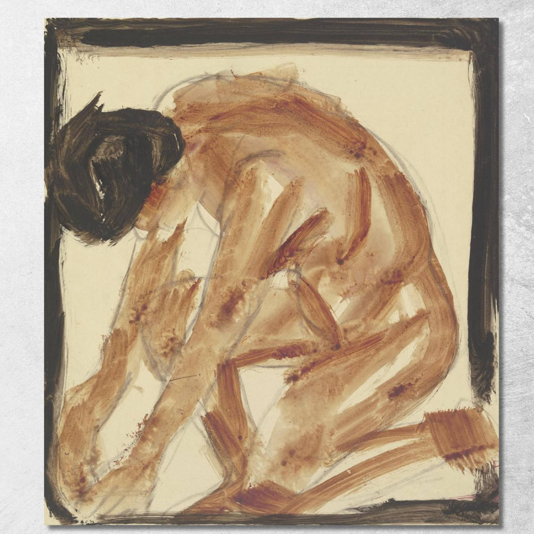 Nudo Inginocchiato A Sinistra Christian Rohlfs cro47 quadro stampato su tela Nudo Inginocchiato A Sinistra Christian Rohlfs cro47 quadro stampato su tela