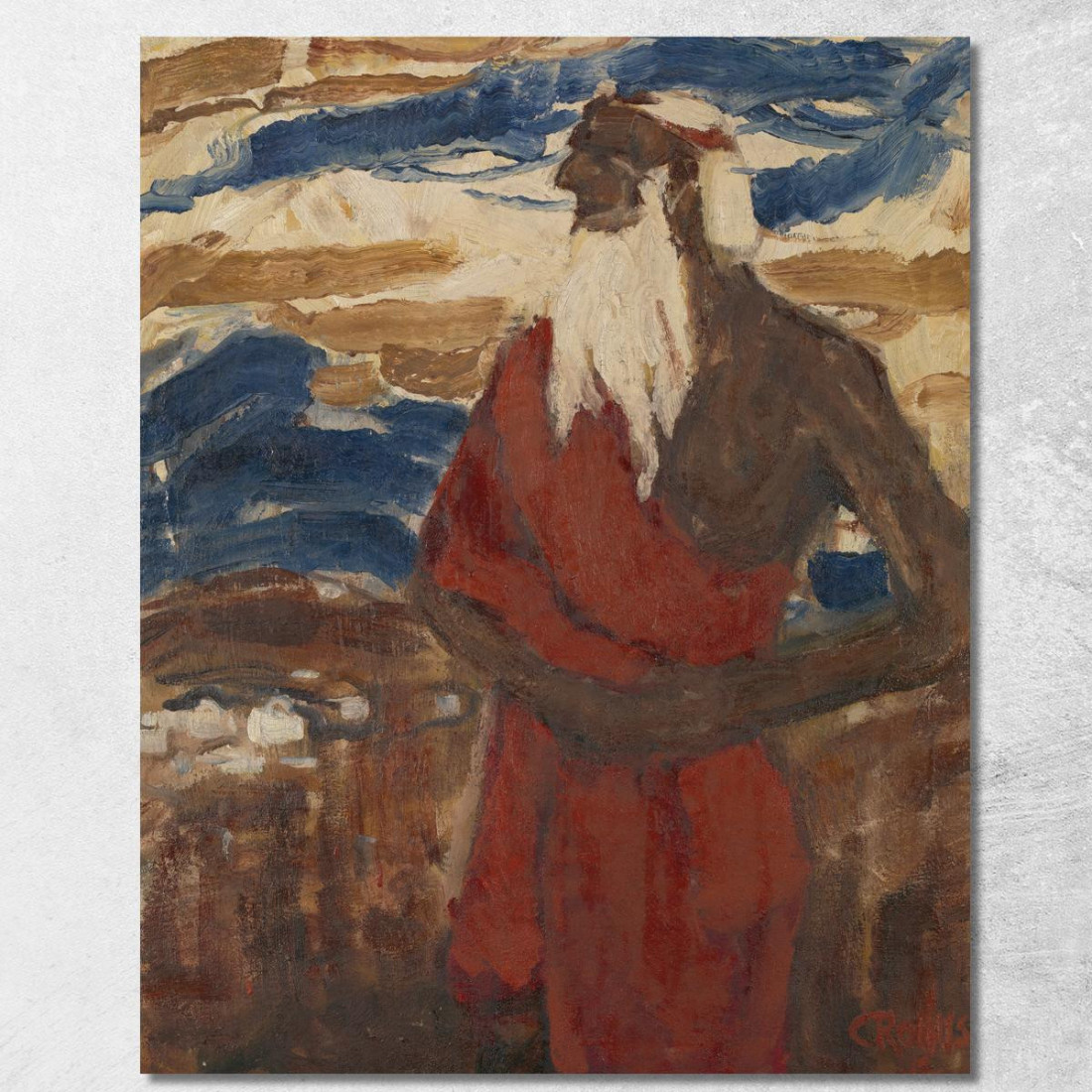 Mosè Vede La Terra Promessa Christian Rohlfs cro57 quadro stampato su tela Mosè Vede La Terra Promessa Christian Rohlfs cro57 quadro stampato su tela