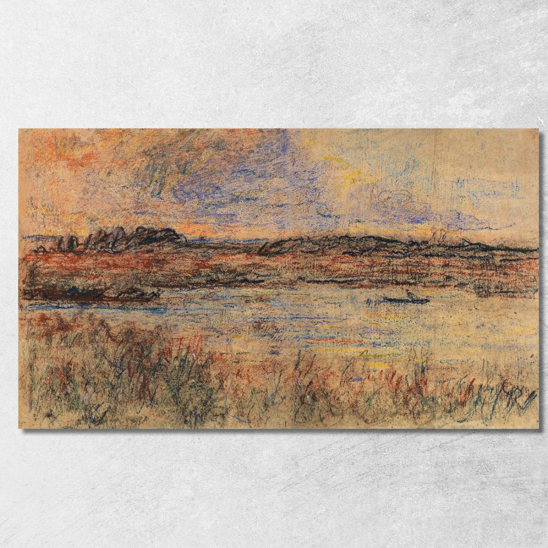 Lago Alla Luce Della Sera Christian Rohlfs cro69 quadro stampato su tela Lago Alla Luce Della Sera Christian Rohlfs cro69 quadro stampato su tela