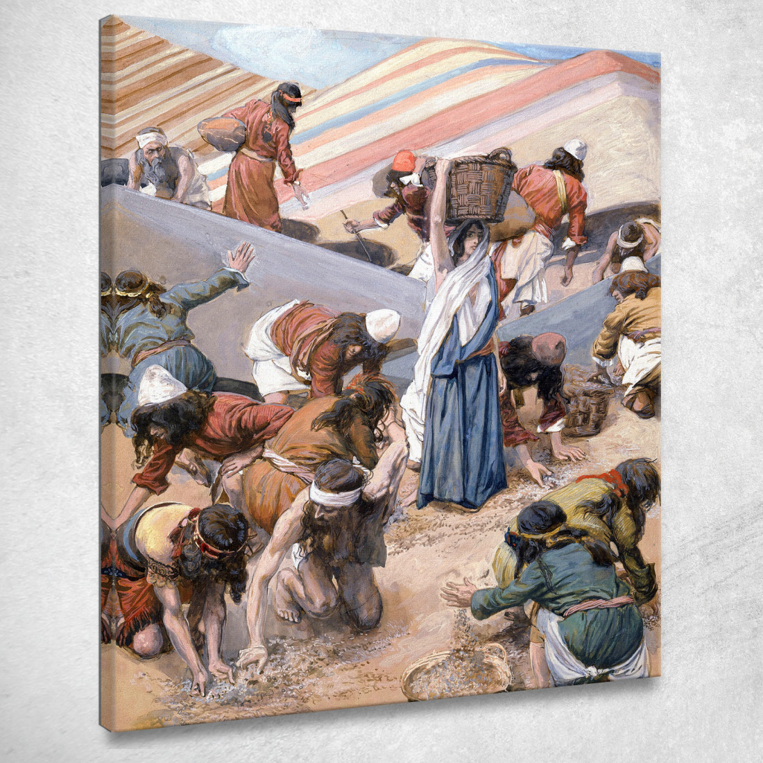 La Raccolta Della Manna James Tissot jts119 quadro stampato su tela La Raccolta Della Manna James Tissot jts119 quadro stampato su tela