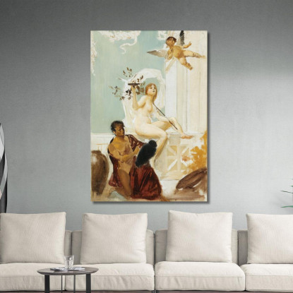 Allegoria Eduard Veith evt1 quadro stampato su tela