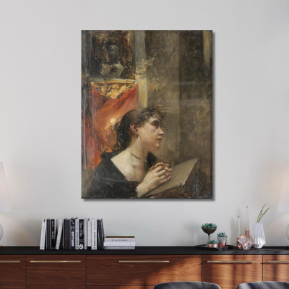 Devozione Nella Chiesa Eduard Veith evt2 quadro stampato su tela