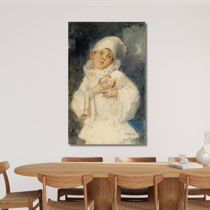 Arlecchino Eduard Veith evt10 quadro stampato su tela