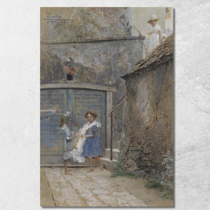 Villaggio Di Kahlenberg Eduard Veith evt11 quadro stampato su tela