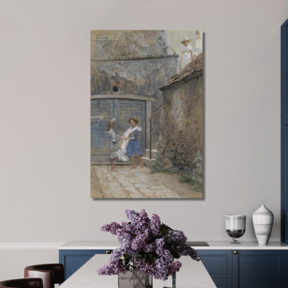 Villaggio Di Kahlenberg Eduard Veith evt11 quadro stampato su tela
