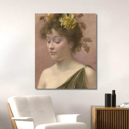 Ritratto Di Una Giovane Donna Eduard Veith evt17 quadro stampato su tela