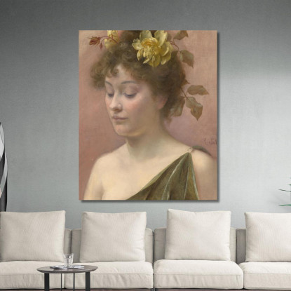 Ritratto Di Una Giovane Donna Eduard Veith evt17 quadro stampato su tela