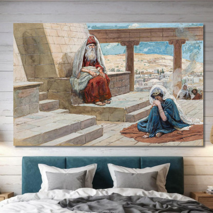 Il Sommo Sacerdote E Hannah James Tissot jts122 quadro stampato su tela