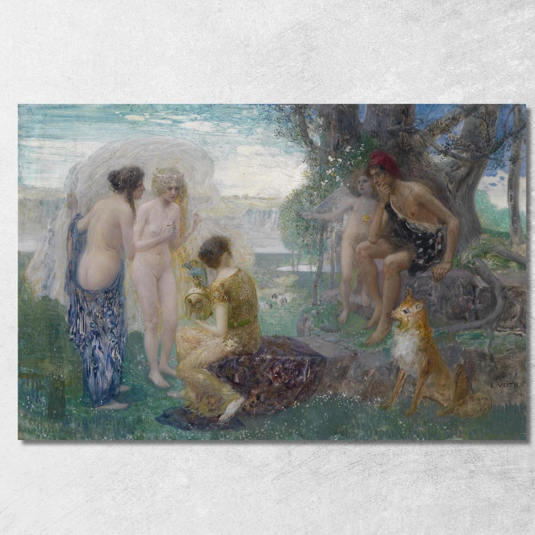 Giudizio Di Paride Eduard Veith evt29 quadro stampato su tela