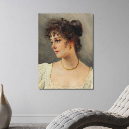 Una Giovane Bellezza 2 Eugen von Blaas evb12 quadro stampato su tela