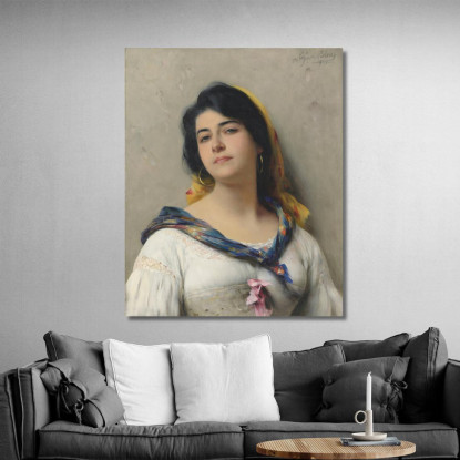 Una Giovane Bellezza Eugen von Blaas evb13 quadro stampato su tela