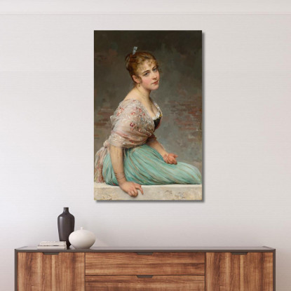 Contemplazione Eugen von Blaas evb25 quadro stampato su tela