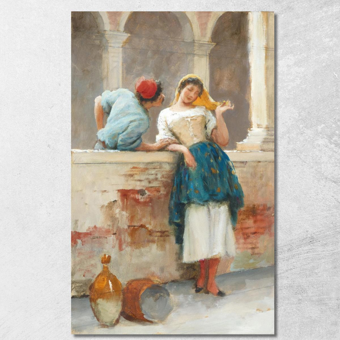 Civetteria Eugen von Blaas evb32 quadro stampato su tela Civetteria Eugen von Blaas evb32 quadro stampato su tela
