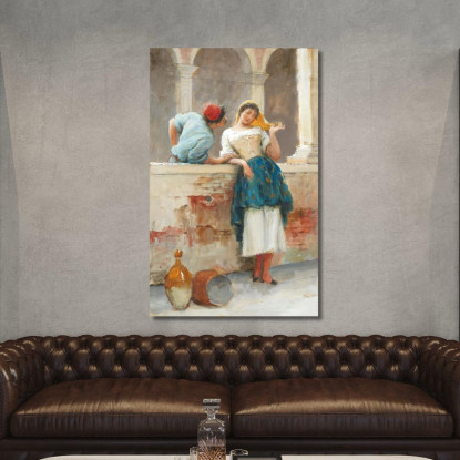 Civetteria Eugen von Blaas evb32 quadro stampato su tela
