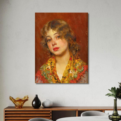 Zingarella Eugen von Blaas evb39 quadro stampato su tela