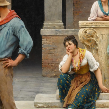 Nessun Amore Senza Invidia Eugen von Blaas evb48 quadro stampato su tela