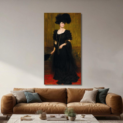Ritratto Di Madame Lebreton Eugen von Blaas evb54 quadro stampato su tela