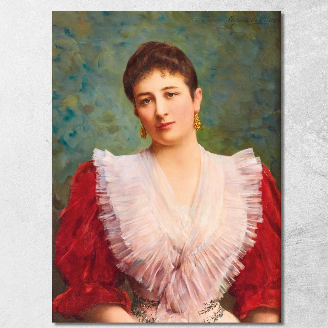 Ritratto Di Olga Sardegna Daverio Eugen von Blaas evb55 quadro stampato su tela Ritratto Di Olga Sardegna Daverio Eugen von Blaas evb55 quadro stampato su tela