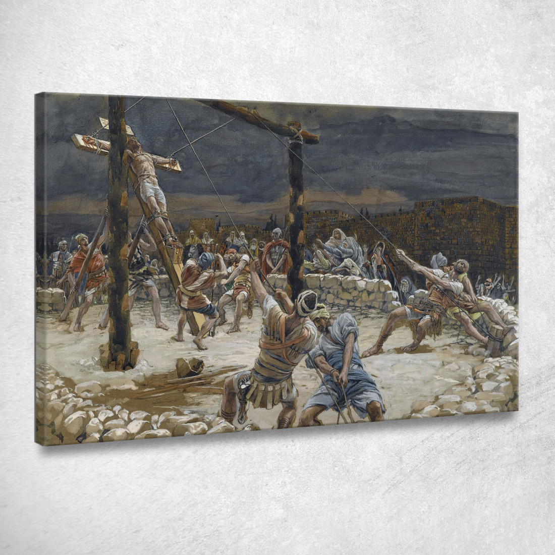 L'Innalzamento Della Croce James Tissot jts132 quadro stampato su tela L'Innalzamento Della Croce James Tissot jts132 quadro stampato su tela