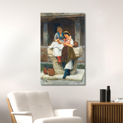 La Lettera D’Amore 3 Eugen von Blaas evb67 quadro stampato su tela