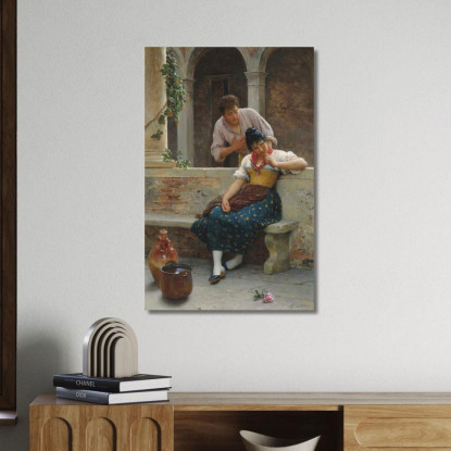 La Proposta Eugen von Blaas evb71 quadro stampato su tela