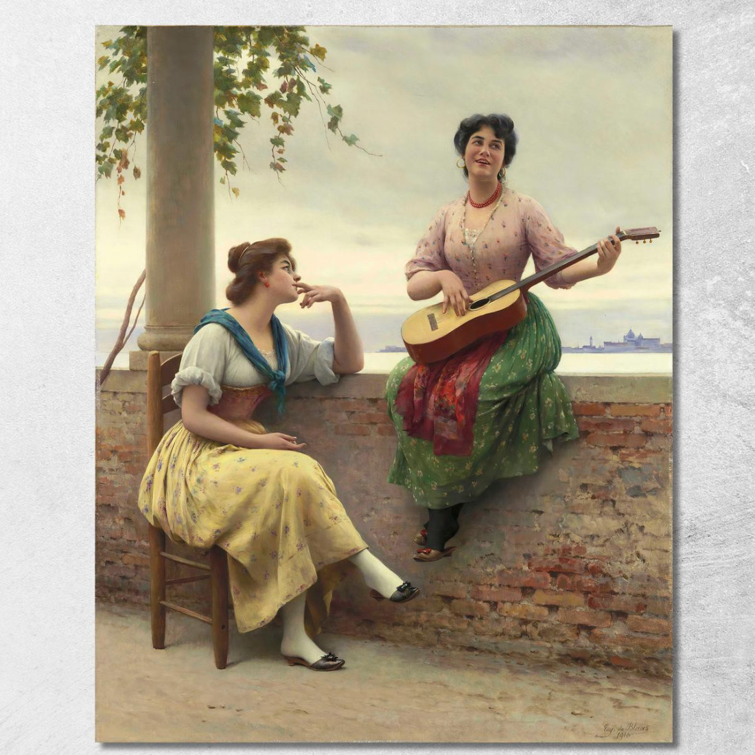 Melodia Veneziana Eugen von Blaas evb74 quadro stampato su tela Melodia Veneziana Eugen von Blaas evb74 quadro stampato su tela