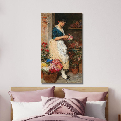 La Fioraia Veneziana Eugen von Blaas evb76 quadro stampato su tela