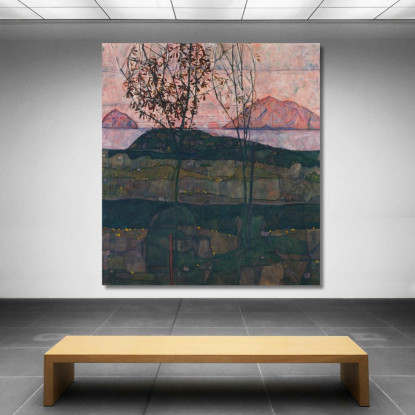 Sole Calante Egon Schiele esh2 quadro stampato su tela