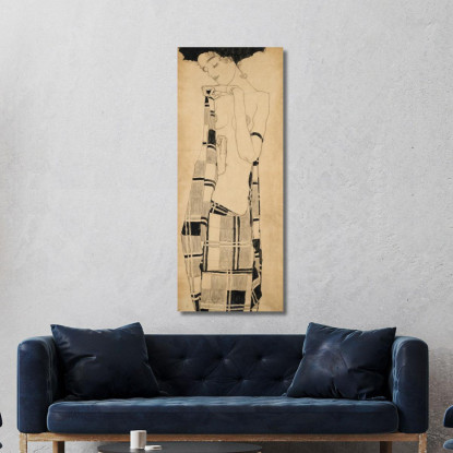 Ragazza In Piedi Egon Schiele esh3 quadro stampato su tela