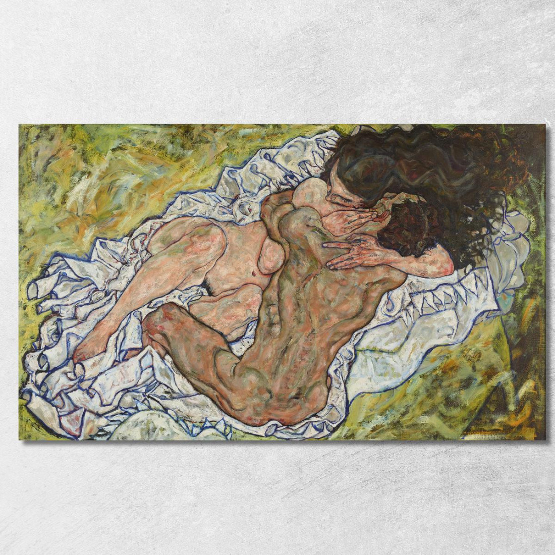 L'Abbraccio (Amanti Ii) Egon Schiele esh5 quadro stampato su tela L'Abbraccio (Amanti Ii) Egon Schiele esh5 quadro stampato su tela