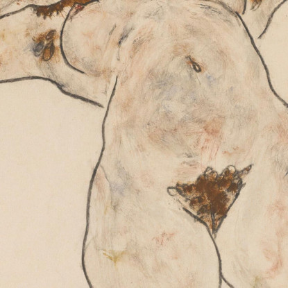 Nudo Egon Schiele esh17 quadro stampato su tela