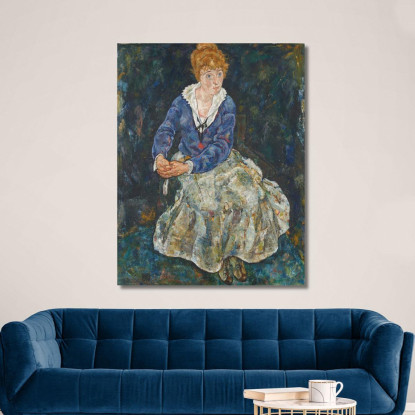 Ritratto Della Moglie Dell'Artista Edith Schiele Egon Schiele esh21 quadro stampato su tela
