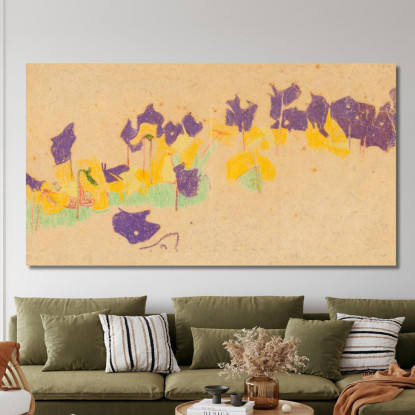 Fiori Nel Giardino Del Castello Di Krumau Egon Schiele esh26 quadro stampato su tela