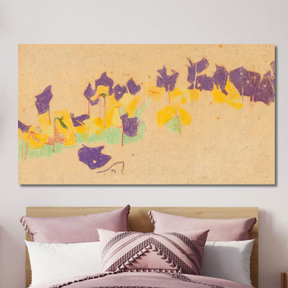 Fiori Nel Giardino Del Castello Di Krumau Egon Schiele esh26 quadro stampato su tela