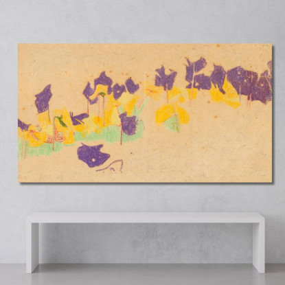 Fiori Nel Giardino Del Castello Di Krumau Egon Schiele esh26 quadro stampato su tela