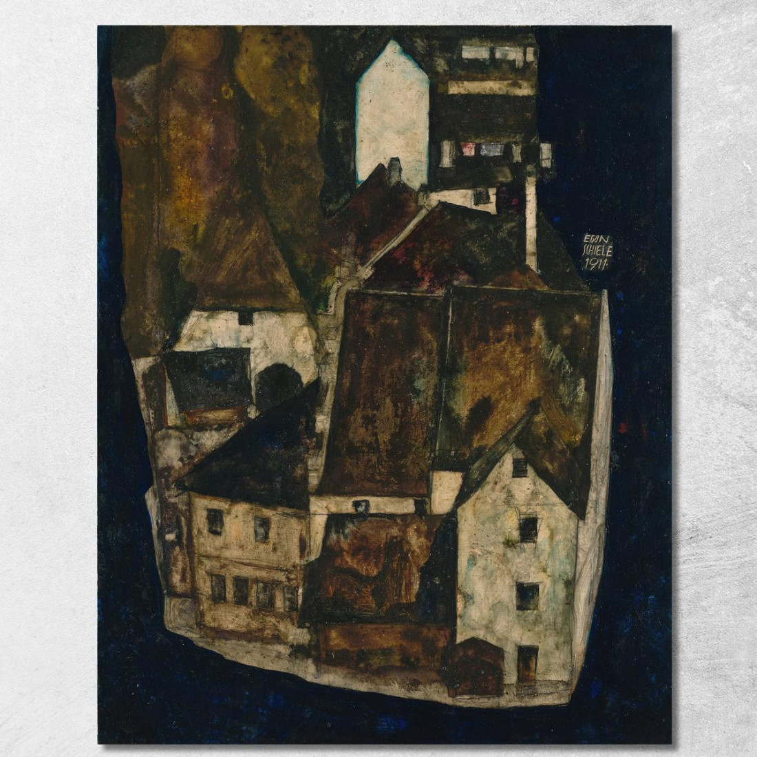 Città Morta Iii (Città Sul Fiume Blu Iii) Egon Schiele esh38 quadro stampato su tela Città Morta Iii (Città Sul Fiume Blu Iii) Egon Schiele esh38 quadro stampato su tela