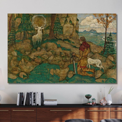 La Visione Di San Uberto Egon Schiele esh44 quadro stampato su tela