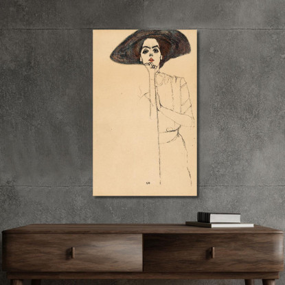 Ritratto Femminile Ii Egon Schiele esh57 quadro stampato su tela