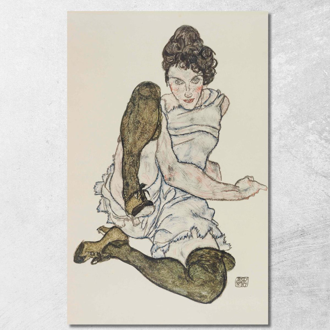 Disegni A Mano Egon Schiele esh62 quadro stampato su tela Disegni A Mano Egon Schiele esh62 quadro stampato su tela