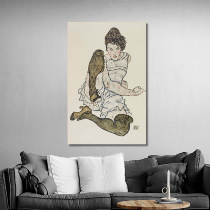 Disegni A Mano Egon Schiele esh62 quadro stampato su tela