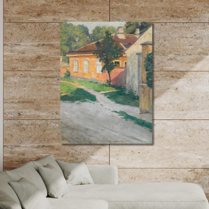 Casa A Hütteldorf Egon Schiele esh63 quadro stampato su tela