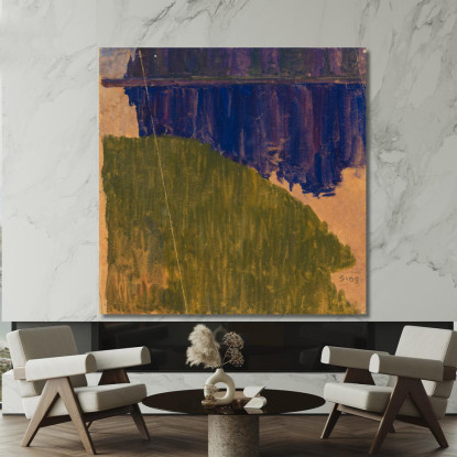 Studio Di Paesaggio Hirschbergen Foresta Boema Egon Schiele esh84 quadro stampato su tela